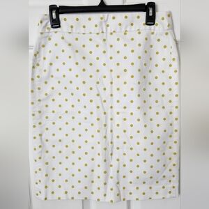 J. Crew White Pencil Skirt Knee-Length Casual